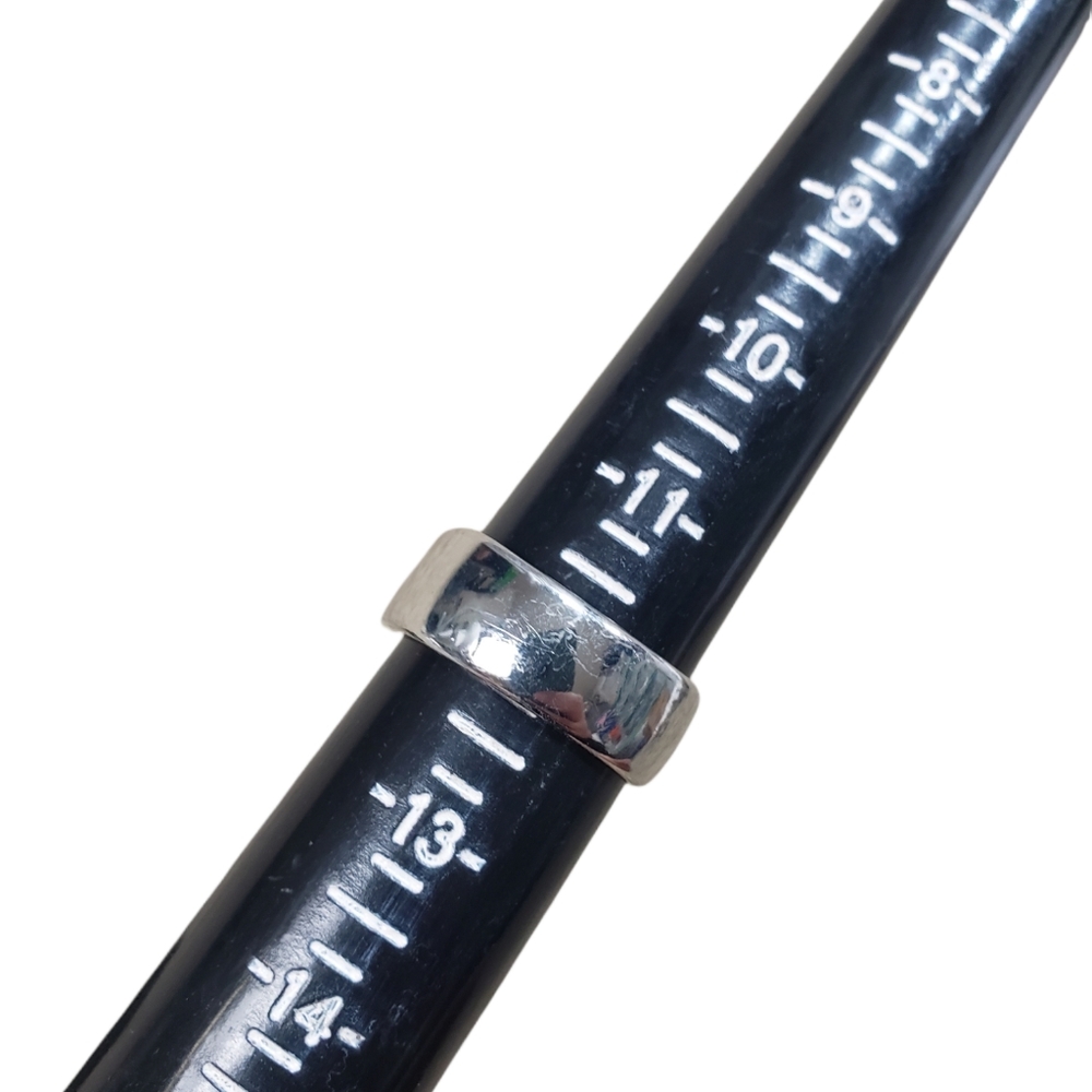 Size 12 Silver Toned Black Rectangular Center Sig… - image 3